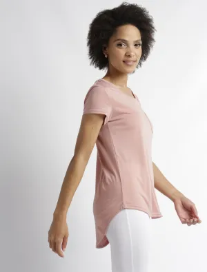 Ladies Pocket Tee - Rose