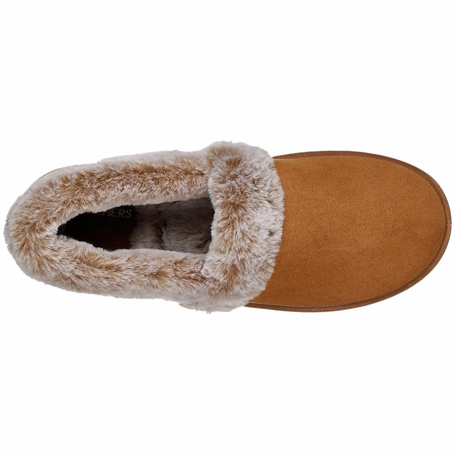 Ladies Skechers Cozy Campfire Team Toasty Chestnut Faux Fur Slippers 32777/CSNT