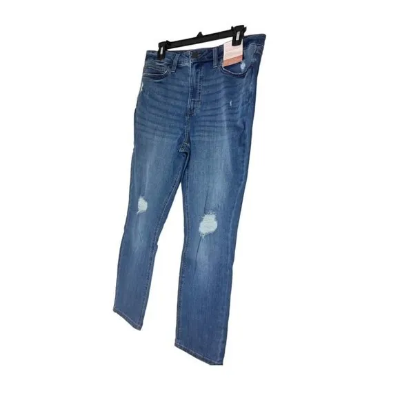 LC Lauren Conrad Womens High Rise Distressed Ankle Skinny Jeans Sz 10 NWT