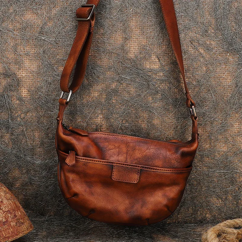 Leather Womens Saddle Shoulder Bags Saddle Vintage Crossbody Purses for Women