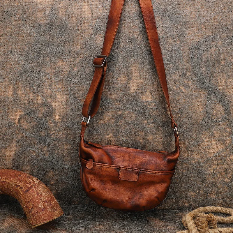 Leather Womens Saddle Shoulder Bags Saddle Vintage Crossbody Purses for Women