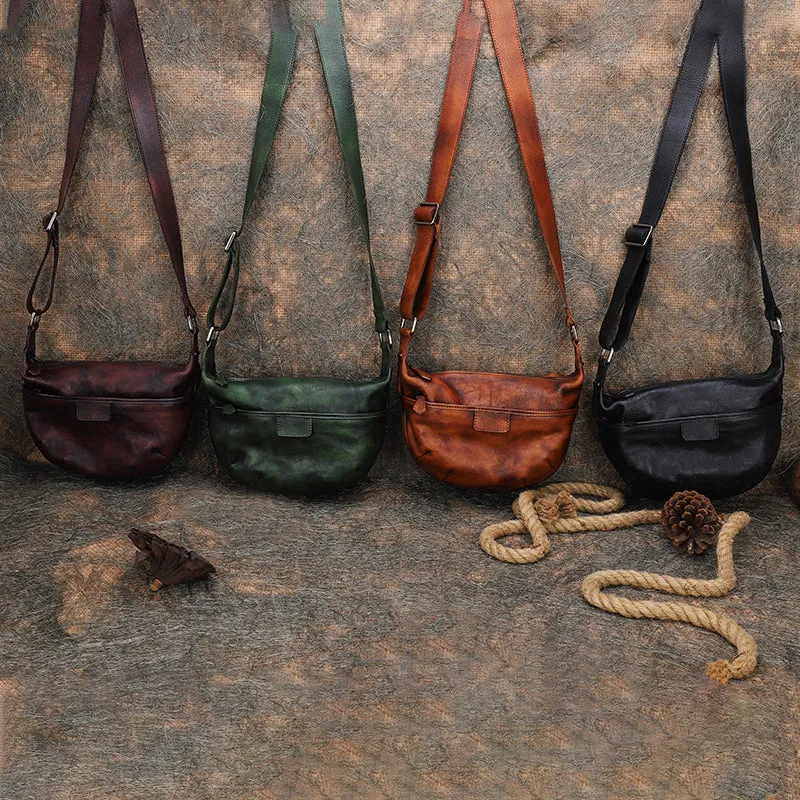 Leather Womens Saddle Shoulder Bags Saddle Vintage Crossbody Purses for Women