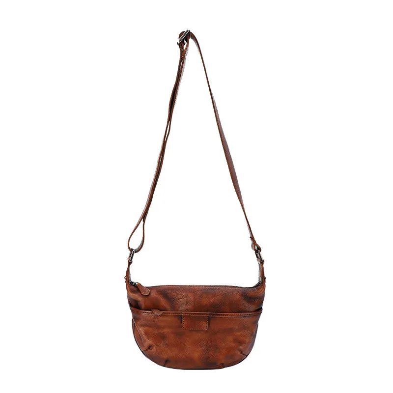 Leather Womens Saddle Shoulder Bags Saddle Vintage Crossbody Purses for Women