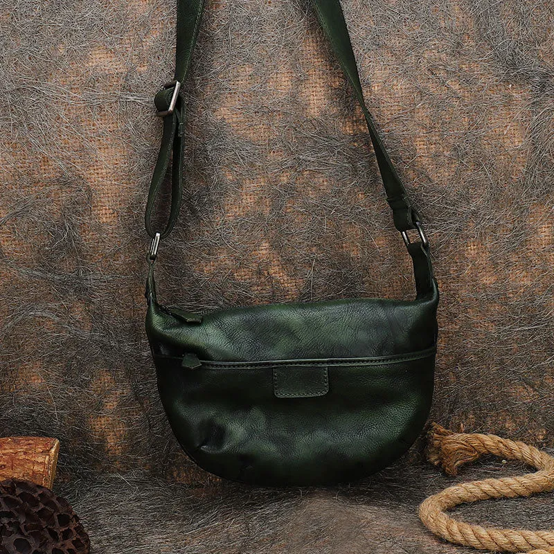 Leather Womens Saddle Shoulder Bags Saddle Vintage Crossbody Purses for Women
