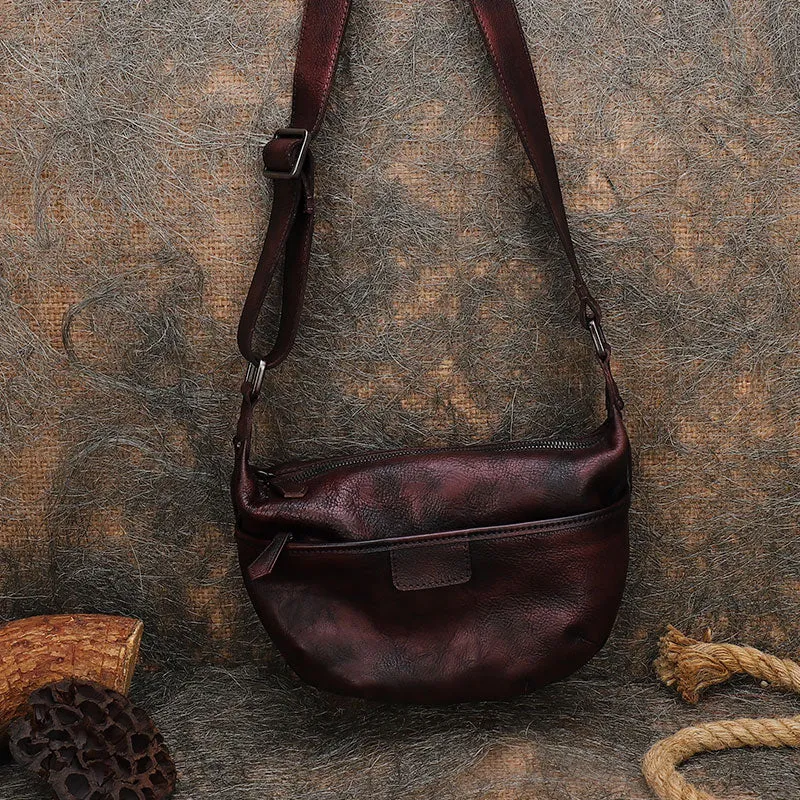 Leather Womens Saddle Shoulder Bags Saddle Vintage Crossbody Purses for Women