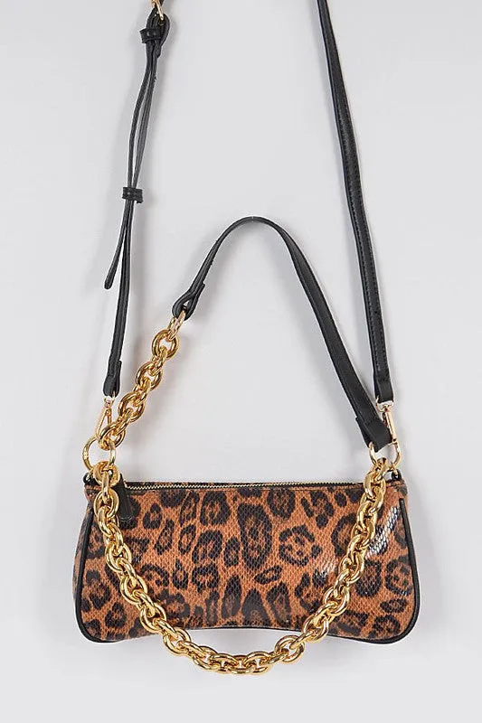 Leo Print Simple Clutch