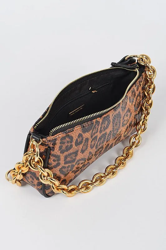 Leo Print Simple Clutch