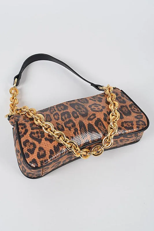 Leo Print Simple Clutch