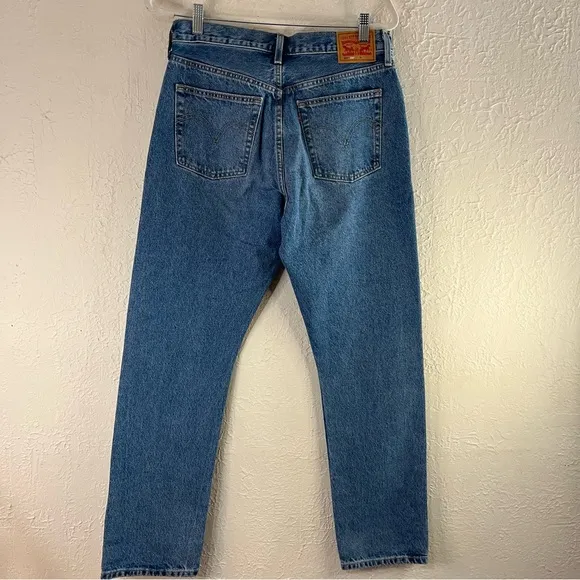 Levi's 501 150th Anniversary Edition High Waisted Straight Leg Jeans Heart Patch