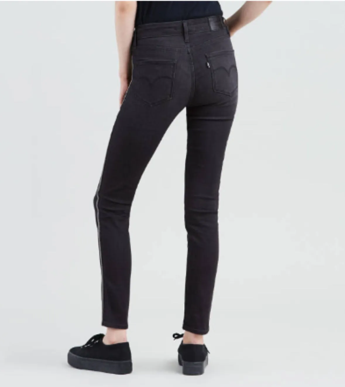 Levi’s 721 High Rise Bling Side Black Skinny Jeans