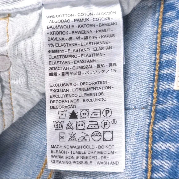 LEVI’S PREMIUM QUALITY CLOTHING 501 S Skinny Button Fly Jeans High Rise W27 L28