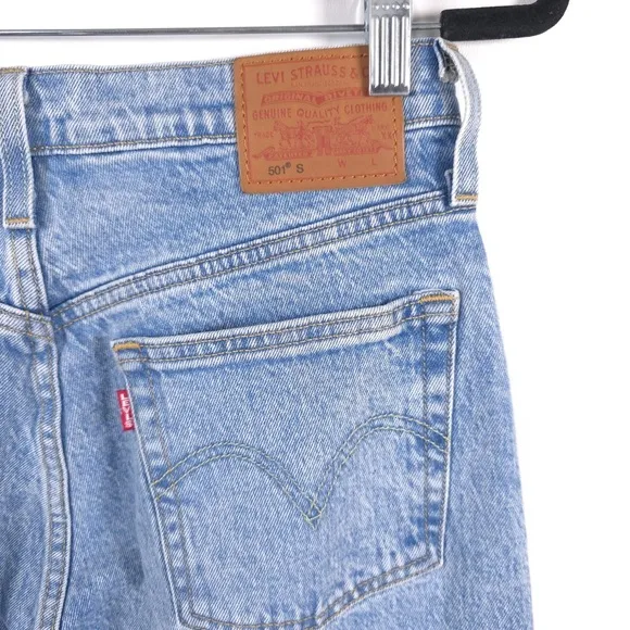 LEVI’S PREMIUM QUALITY CLOTHING 501 S Skinny Button Fly Jeans High Rise W27 L28