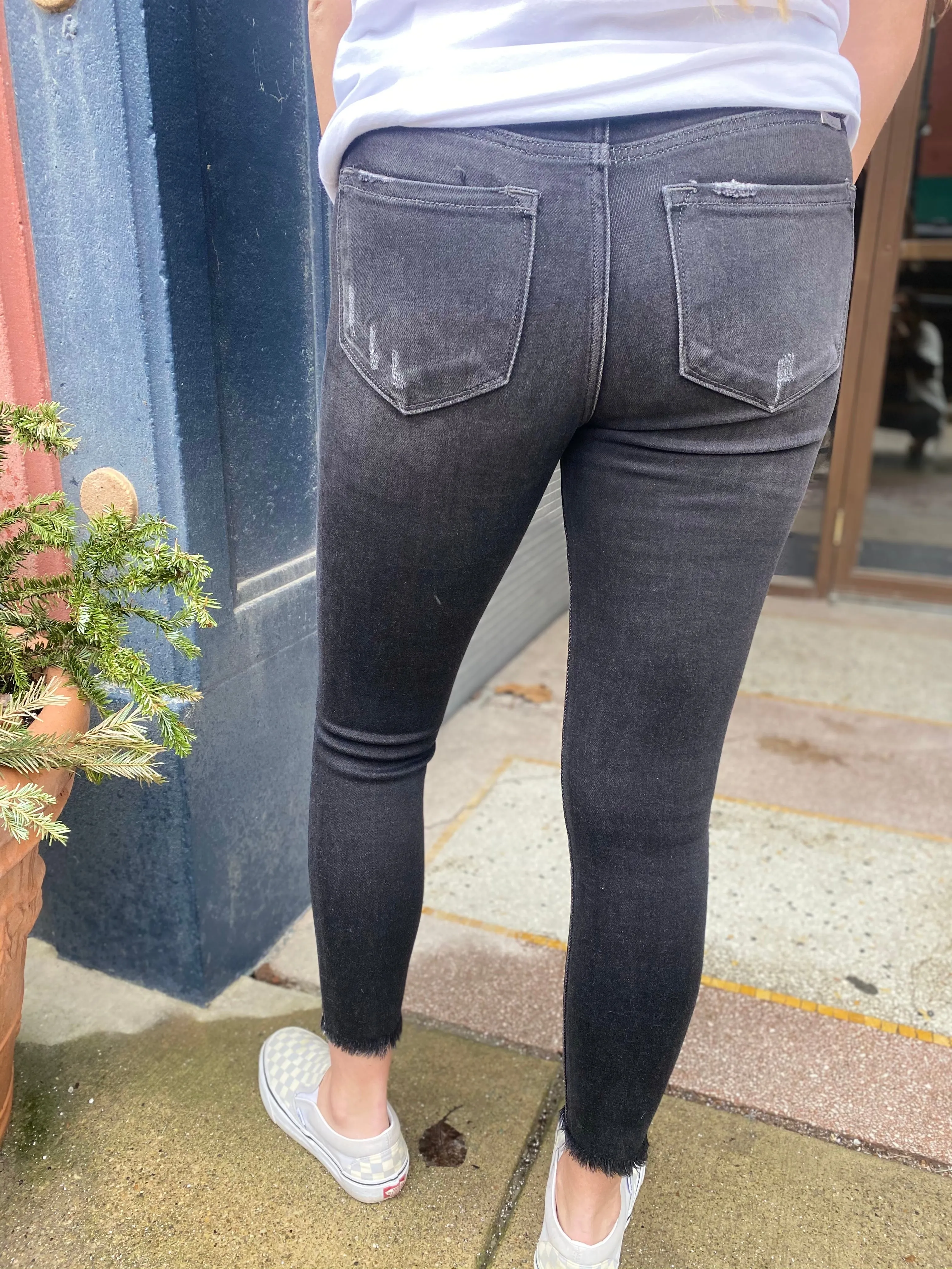 Lexi High Rise Grey Skinny