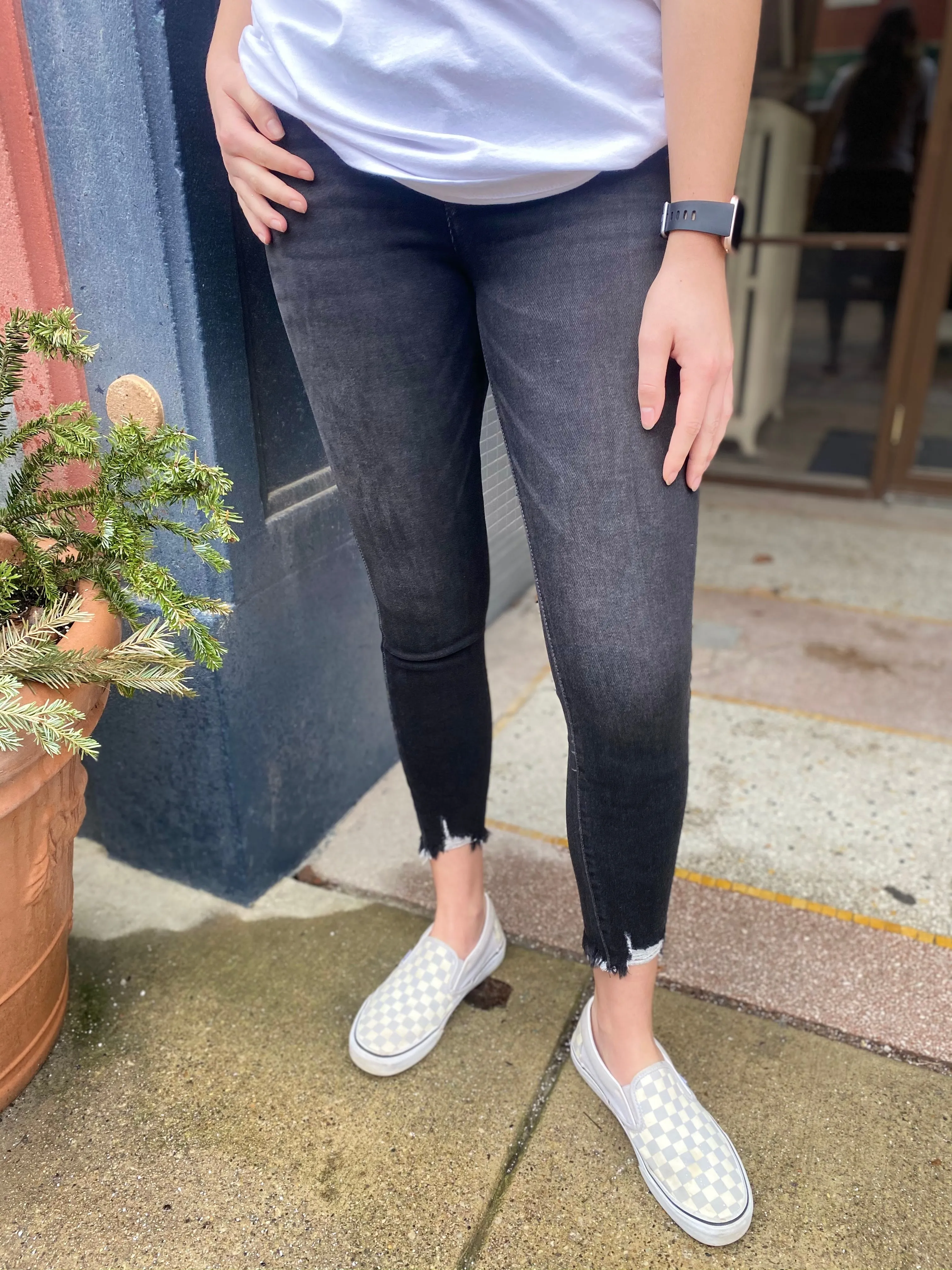 Lexi High Rise Grey Skinny