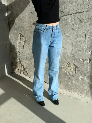 light blue bootcut jeans