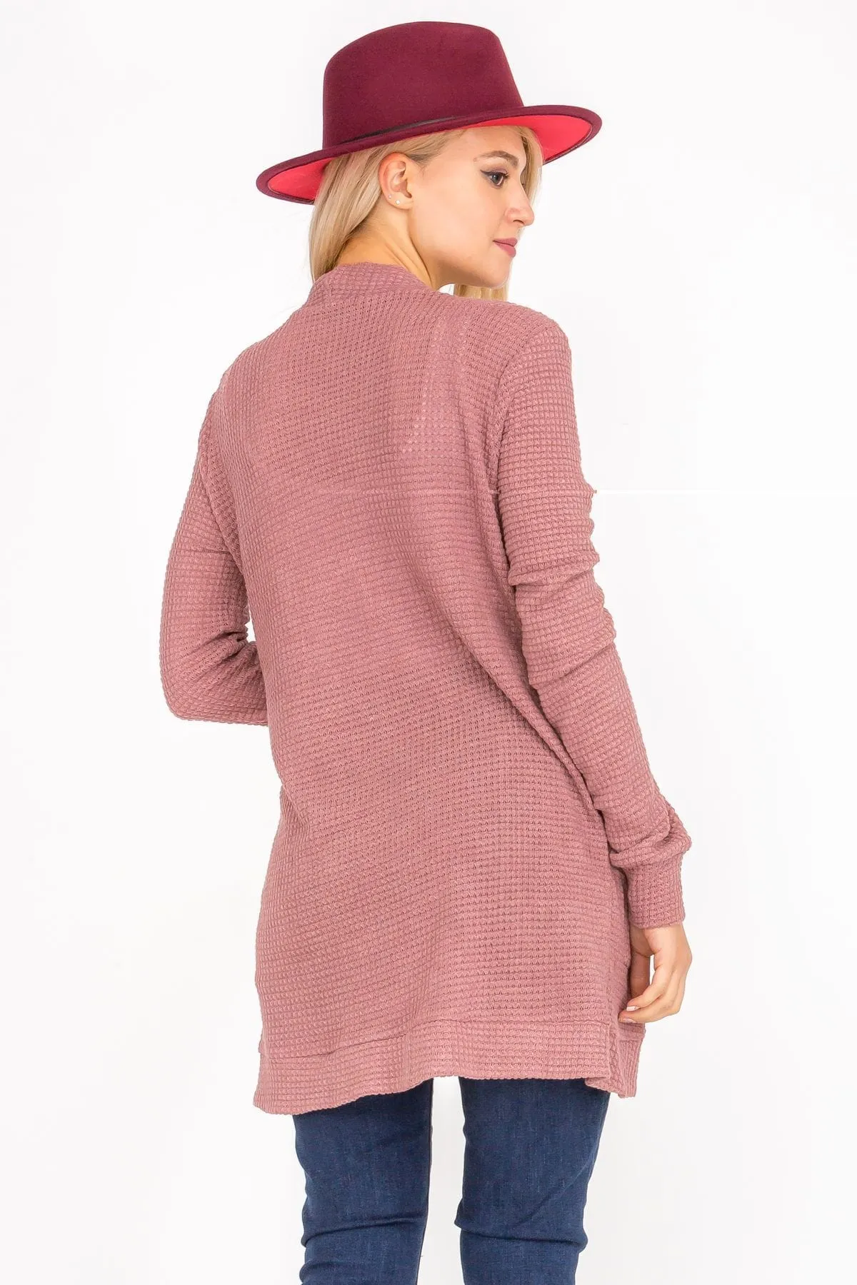 Lightweight Open Front Draped Knit Sweater Cardigan