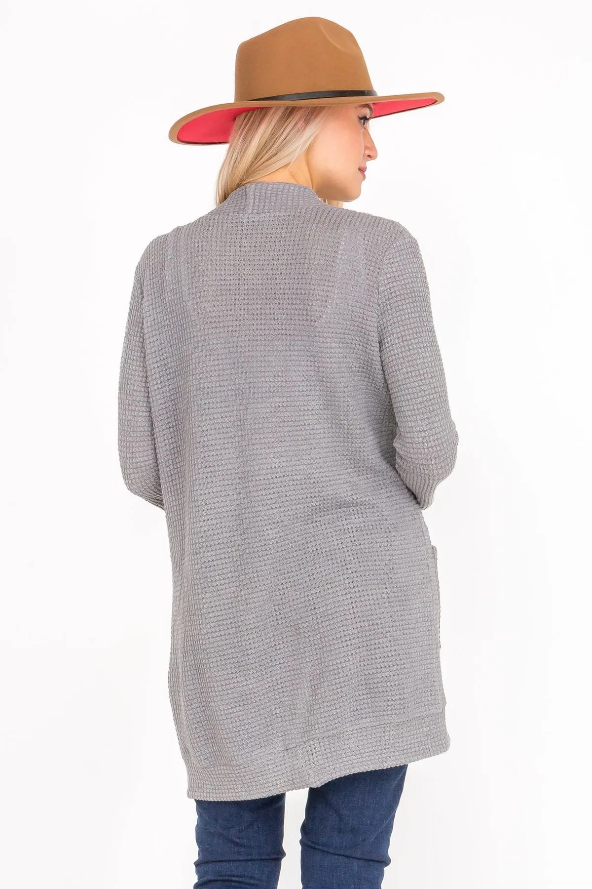 Lightweight Open Front Draped Knit Sweater Cardigan