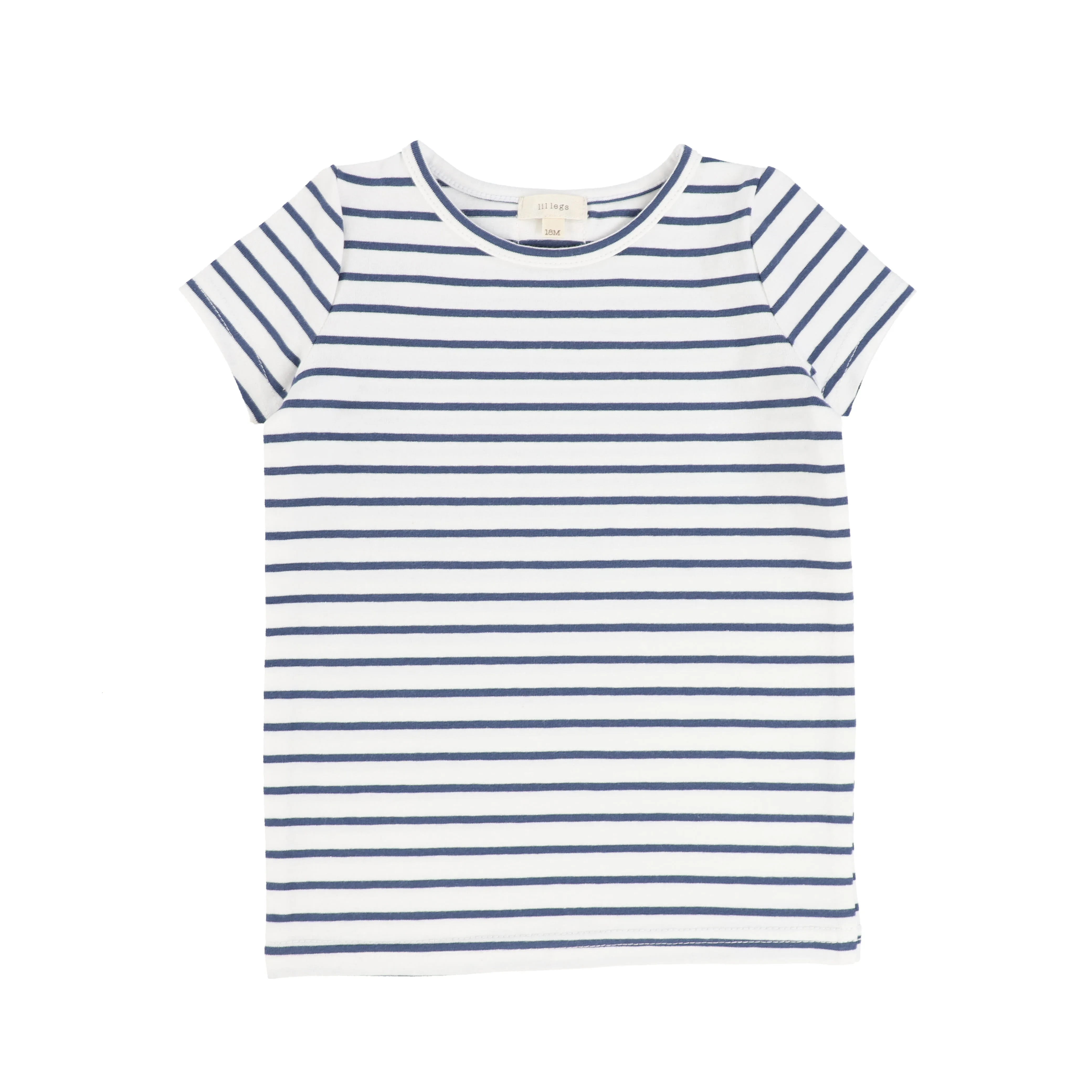Lil Legs Striped Boys Boxy Tee - White Base