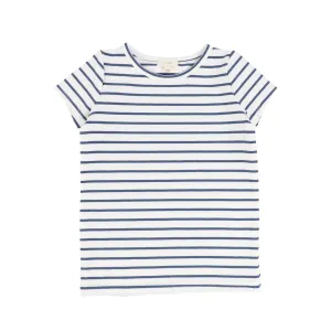 Lil Legs Striped Boys Boxy Tee - White Base