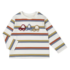 Long Sleeve Striped T-Shirt-Cars 2.037