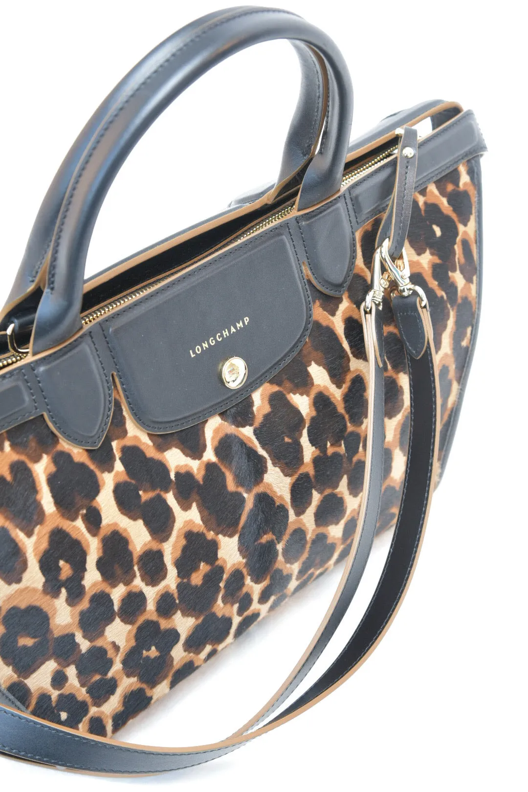 Longchamp Calf Hair Leopard Bag