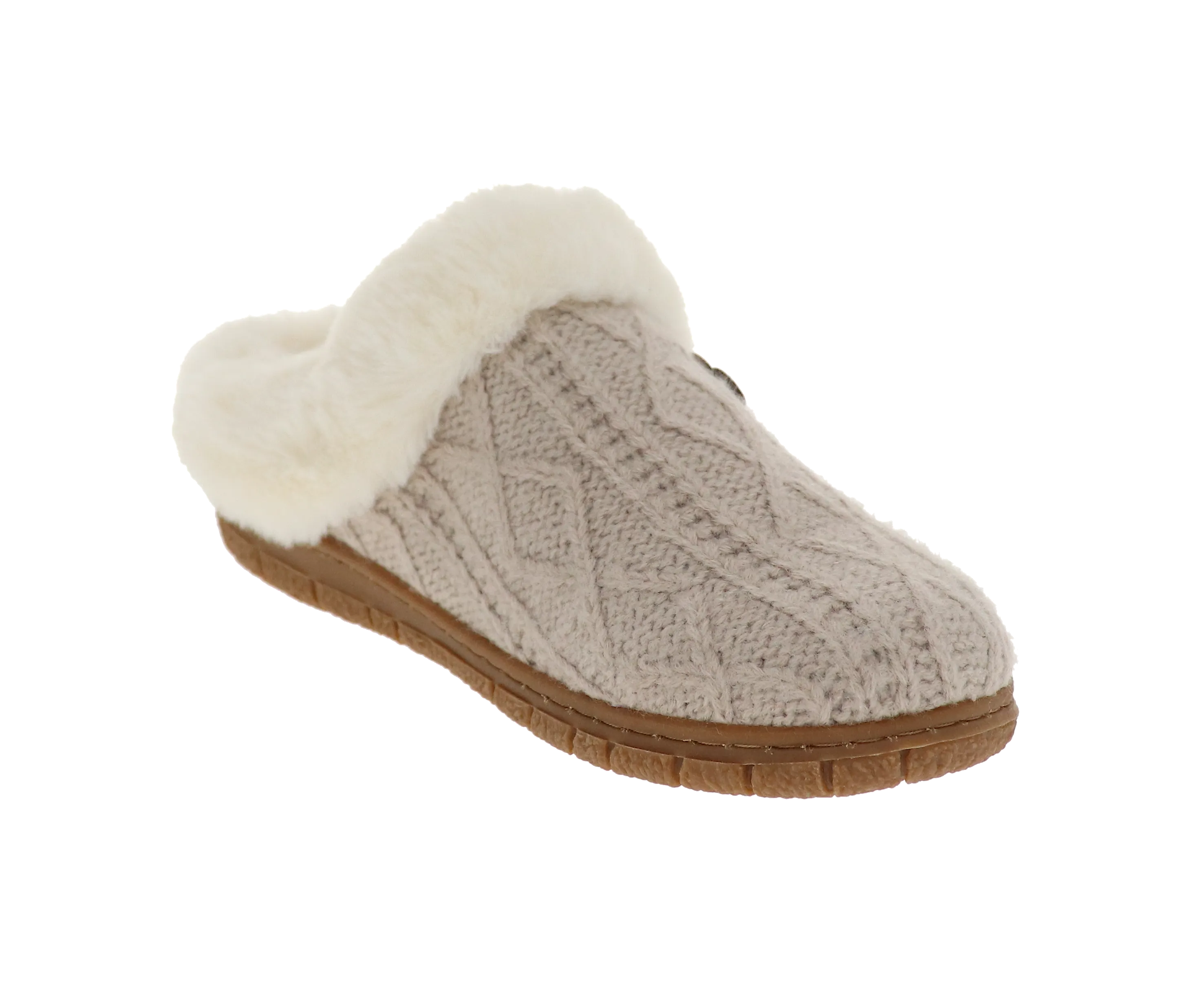 Loom Beige Knit Women's Slipper