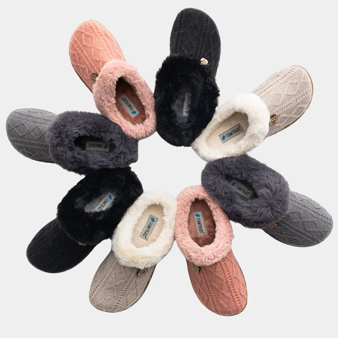 Loom Beige Knit Women's Slipper
