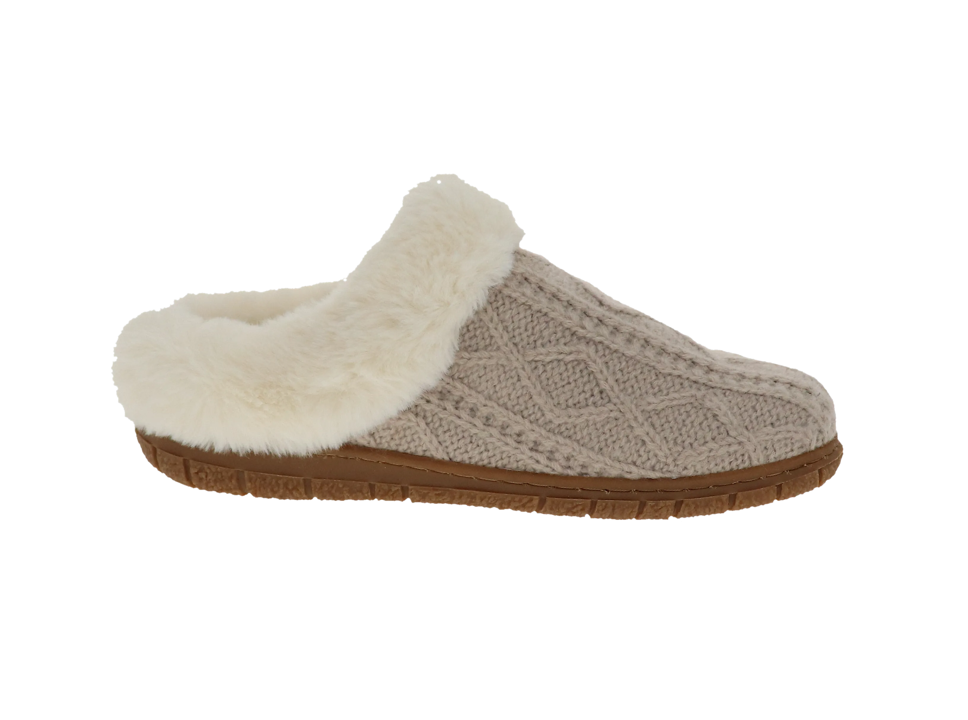 Loom Beige Knit Women's Slipper