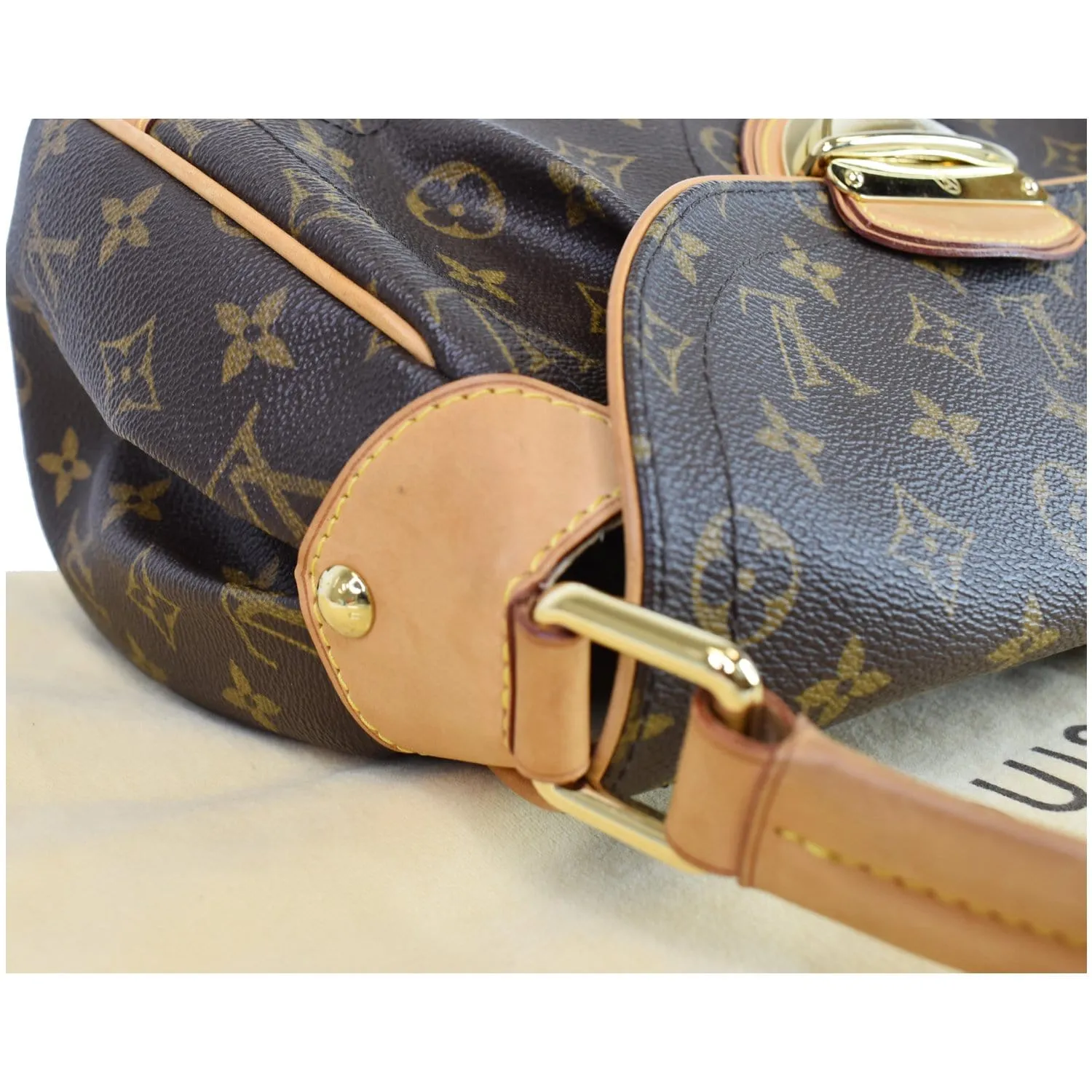 LOUIS VUITTON Beverly MM Monogram Canvas Shoulder Bag Brown