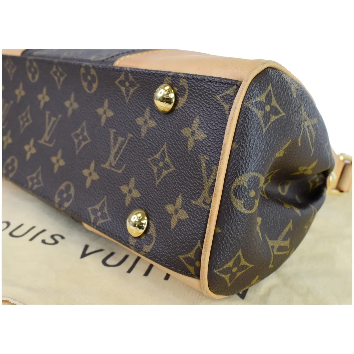 LOUIS VUITTON Beverly MM Monogram Canvas Shoulder Bag Brown
