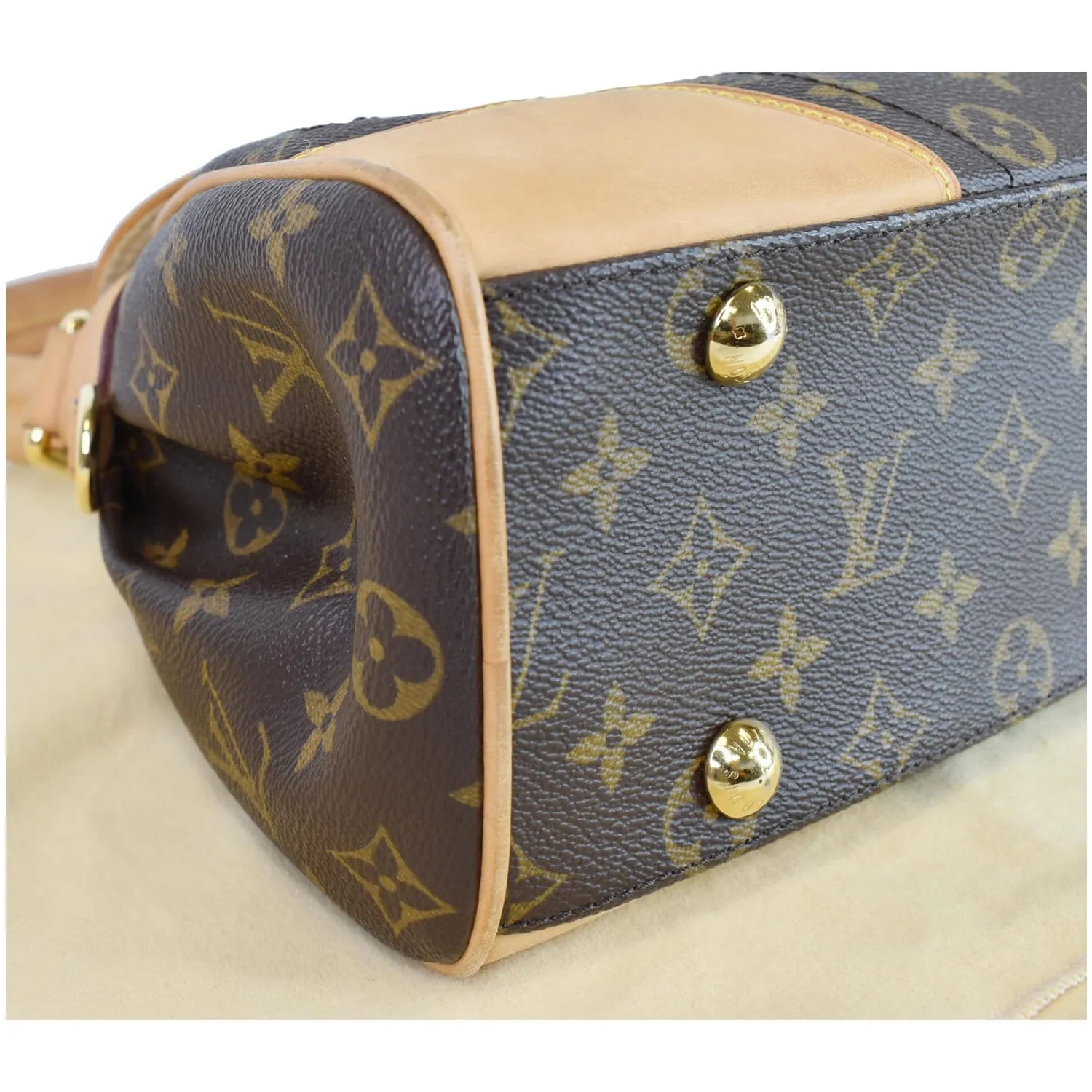LOUIS VUITTON Beverly MM Monogram Canvas Shoulder Bag Brown