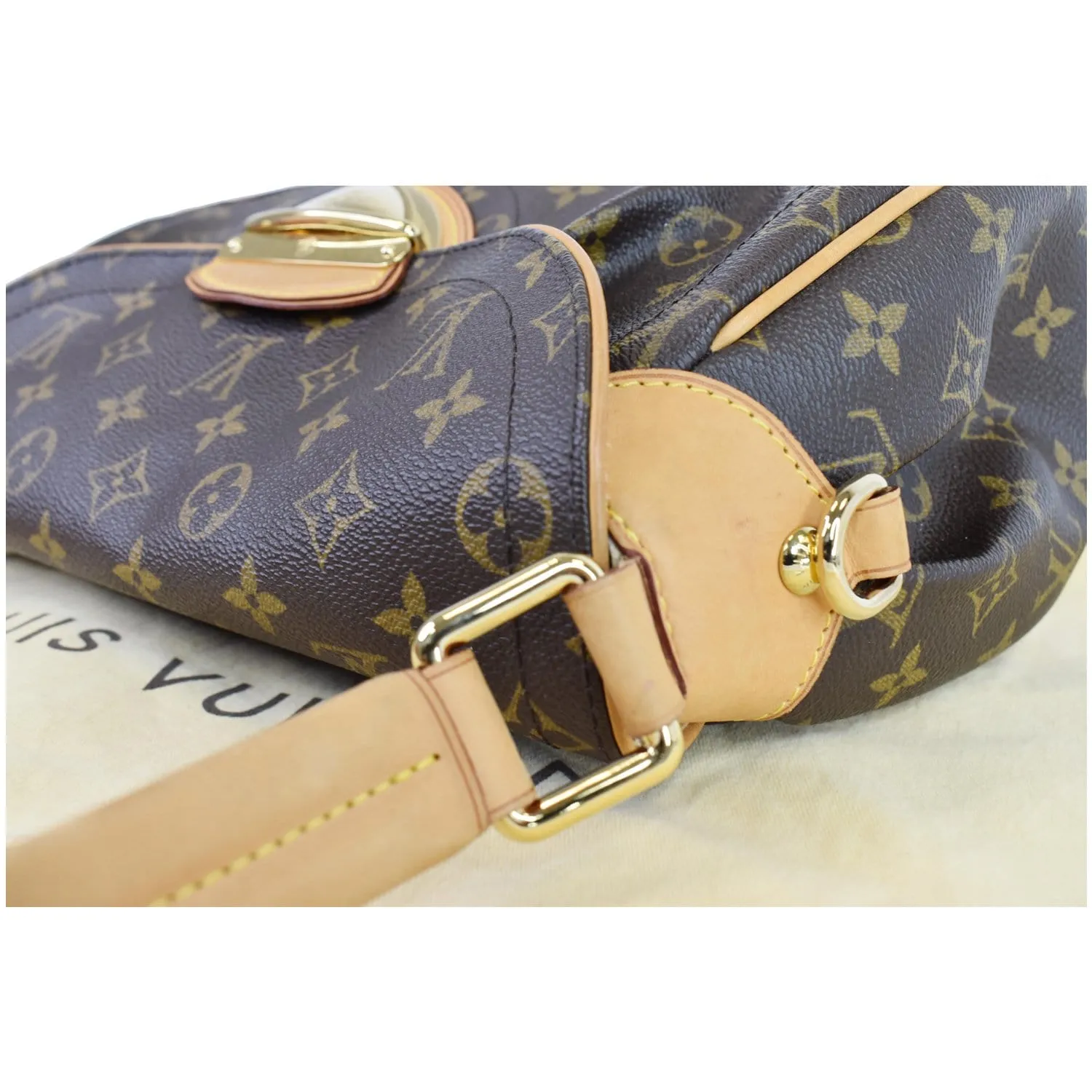 LOUIS VUITTON Beverly MM Monogram Canvas Shoulder Bag Brown