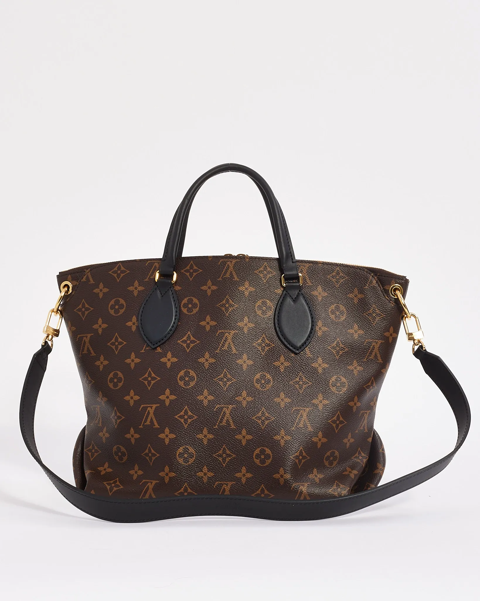 Louis Vuitton Black Monogram Canvas Flower Zip Tote MM