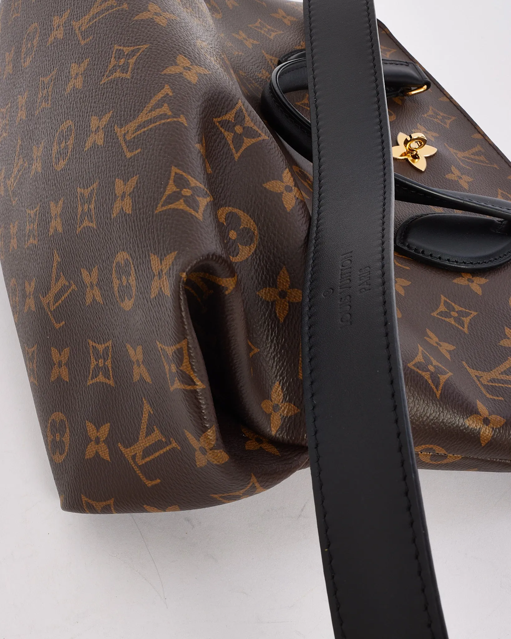 Louis Vuitton Black Monogram Canvas Flower Zip Tote MM