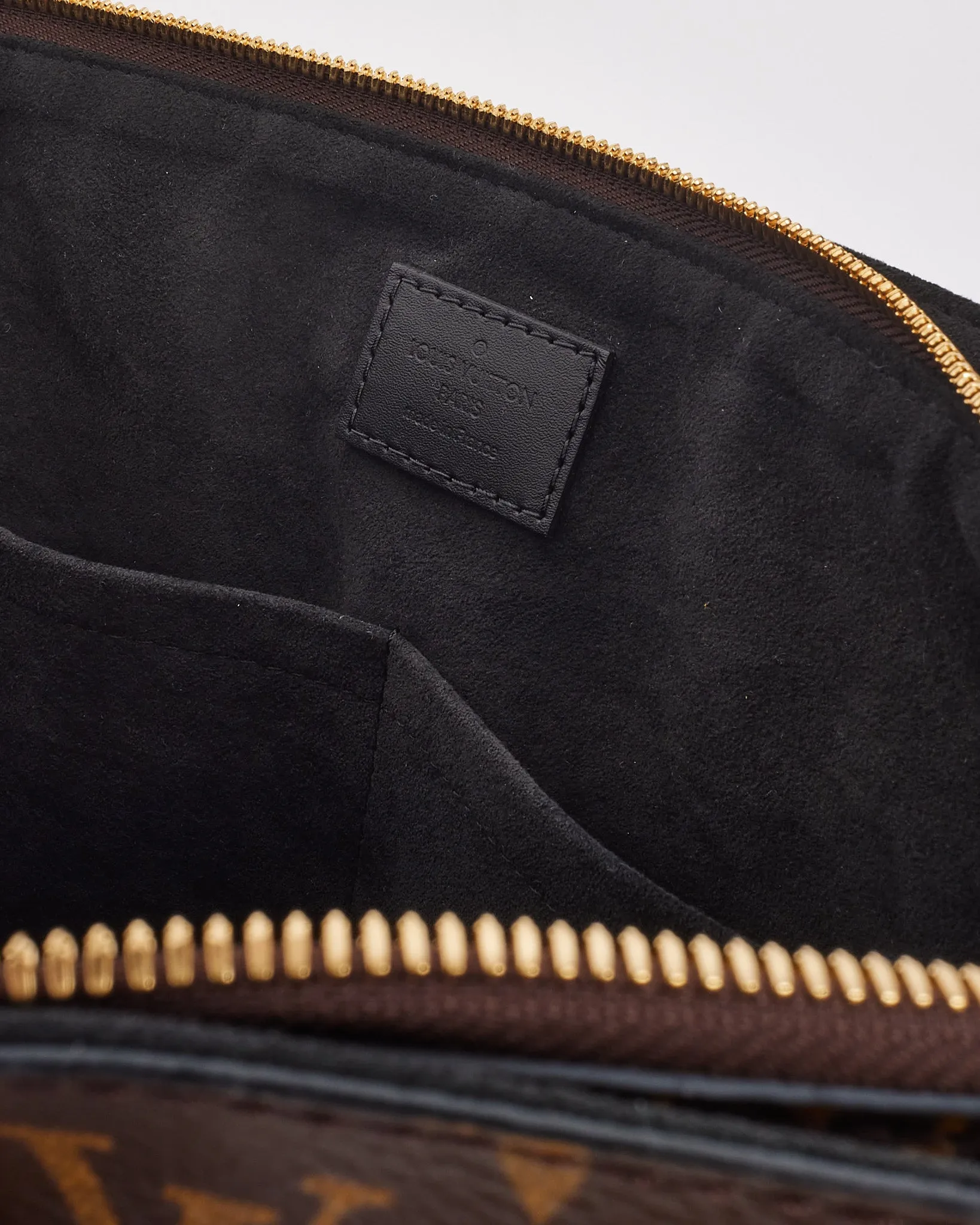 Louis Vuitton Black Monogram Canvas Flower Zip Tote MM