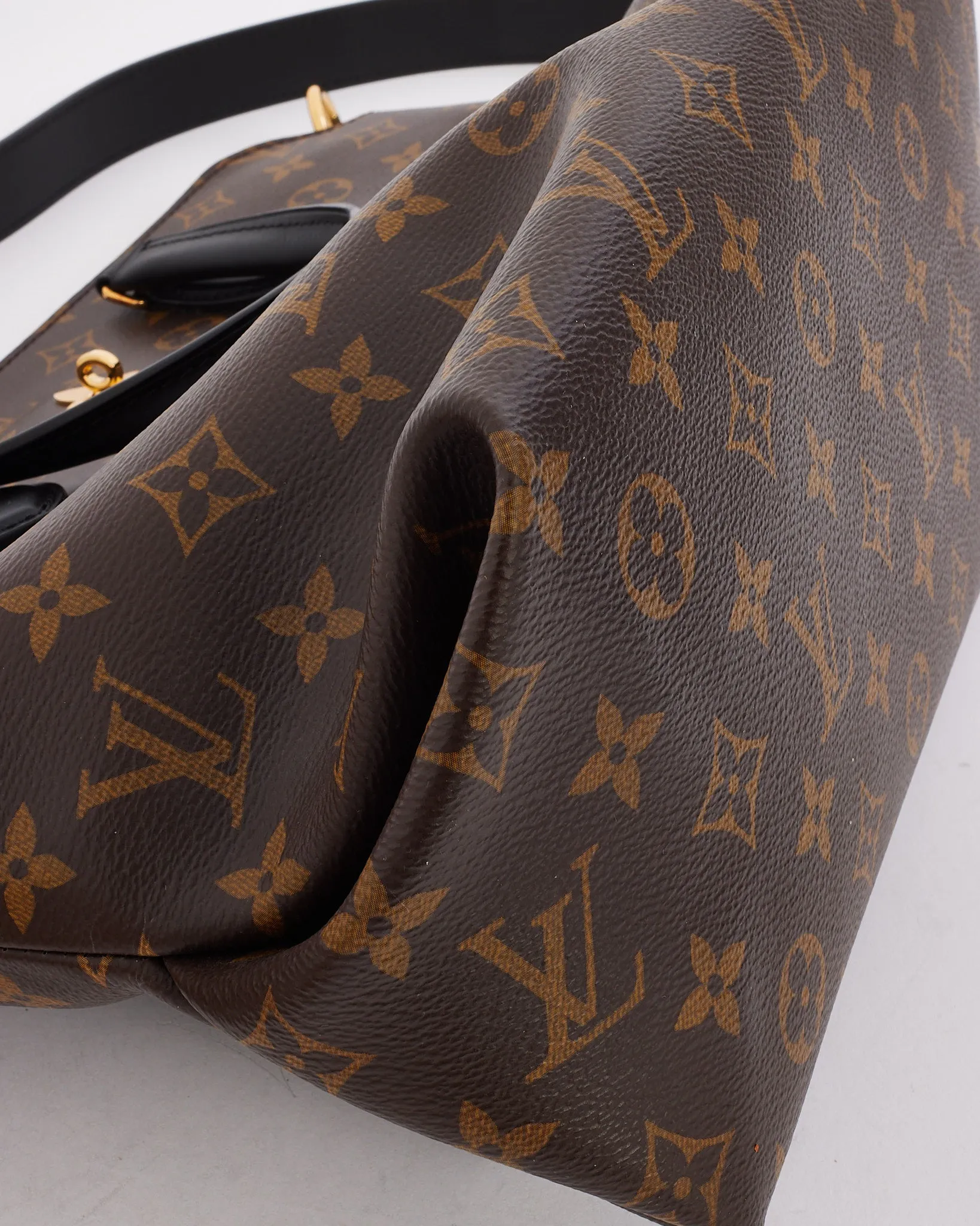 Louis Vuitton Black Monogram Canvas Flower Zip Tote MM