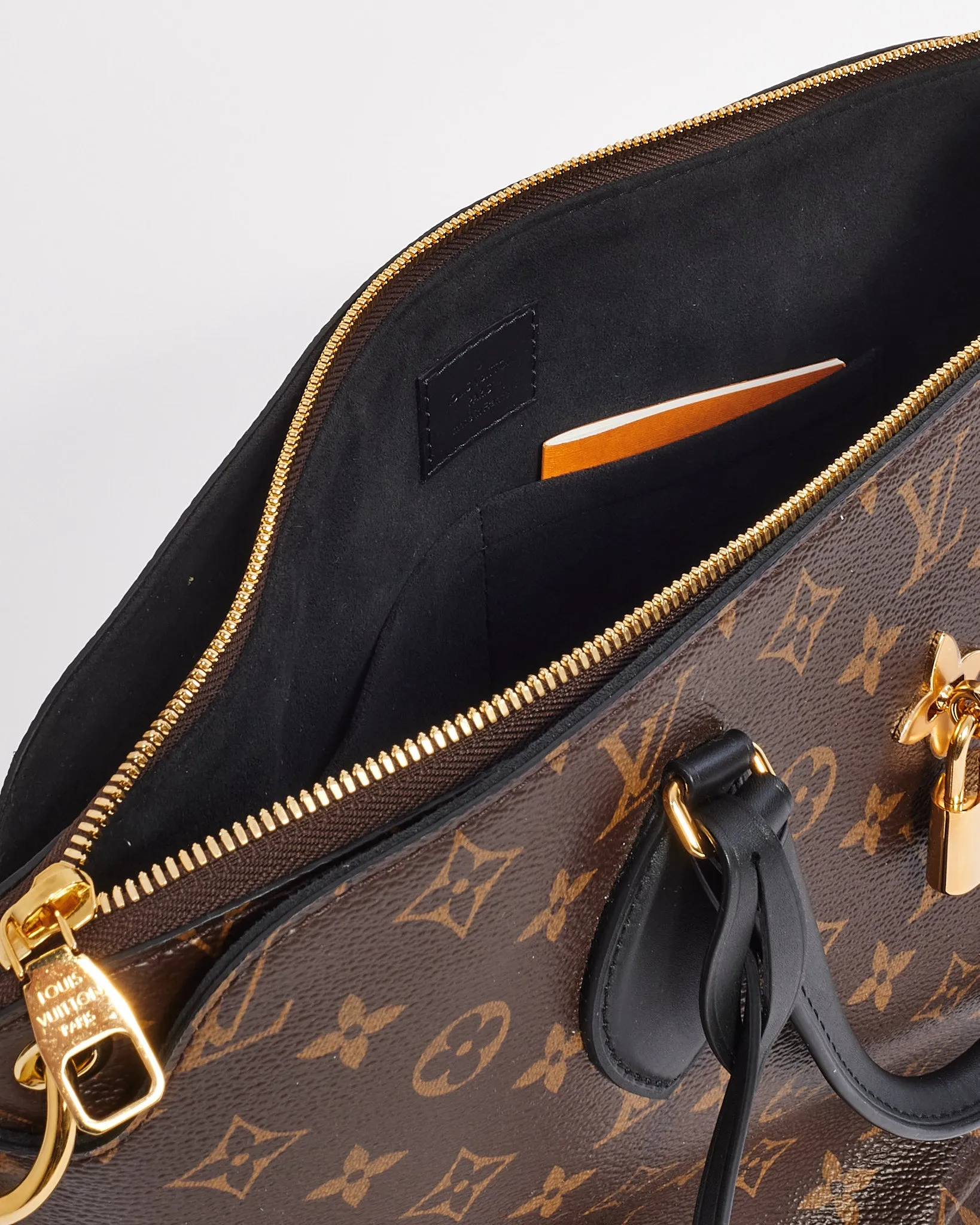 Louis Vuitton Black Monogram Canvas Flower Zip Tote MM
