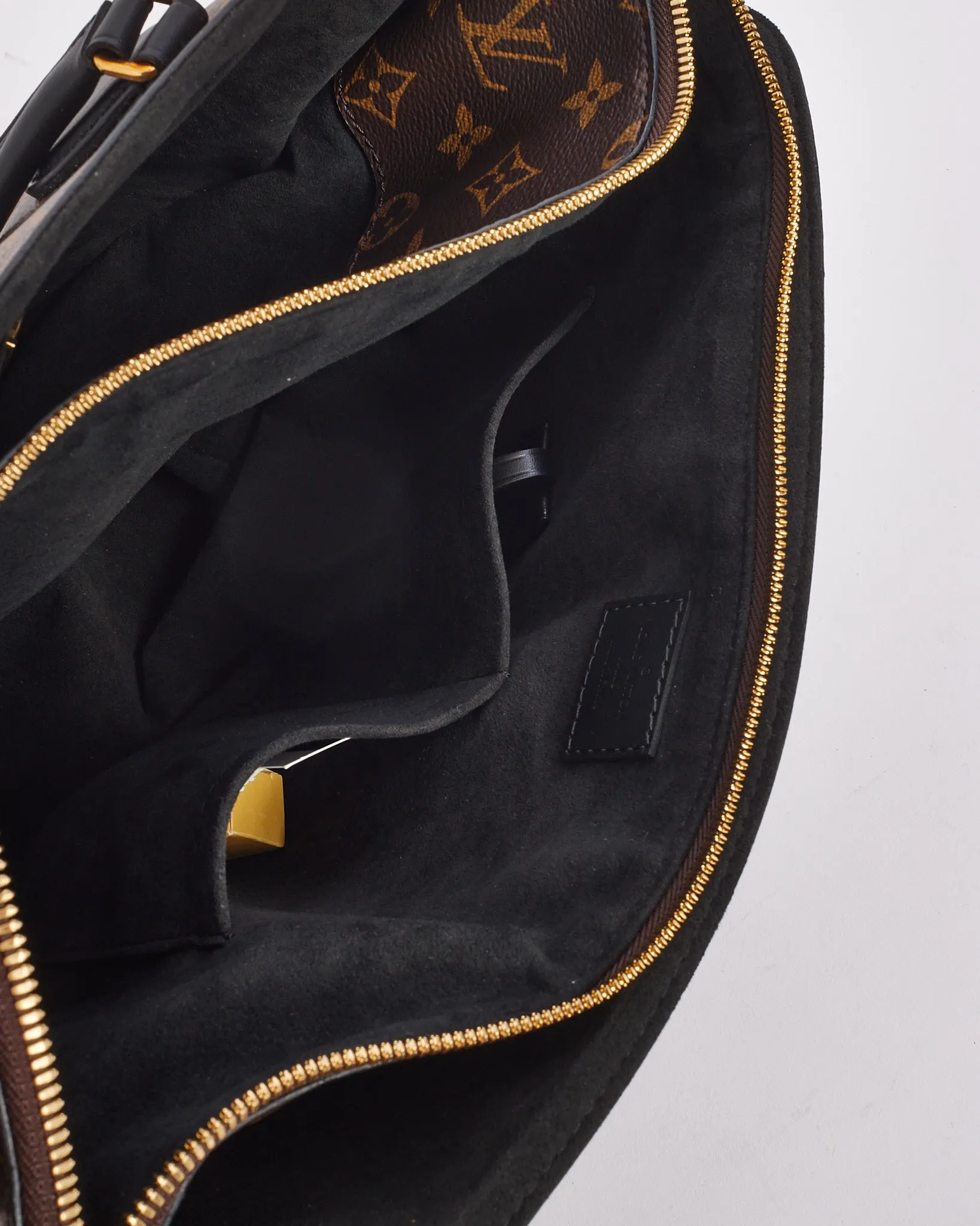Louis Vuitton Black Monogram Canvas Flower Zip Tote MM