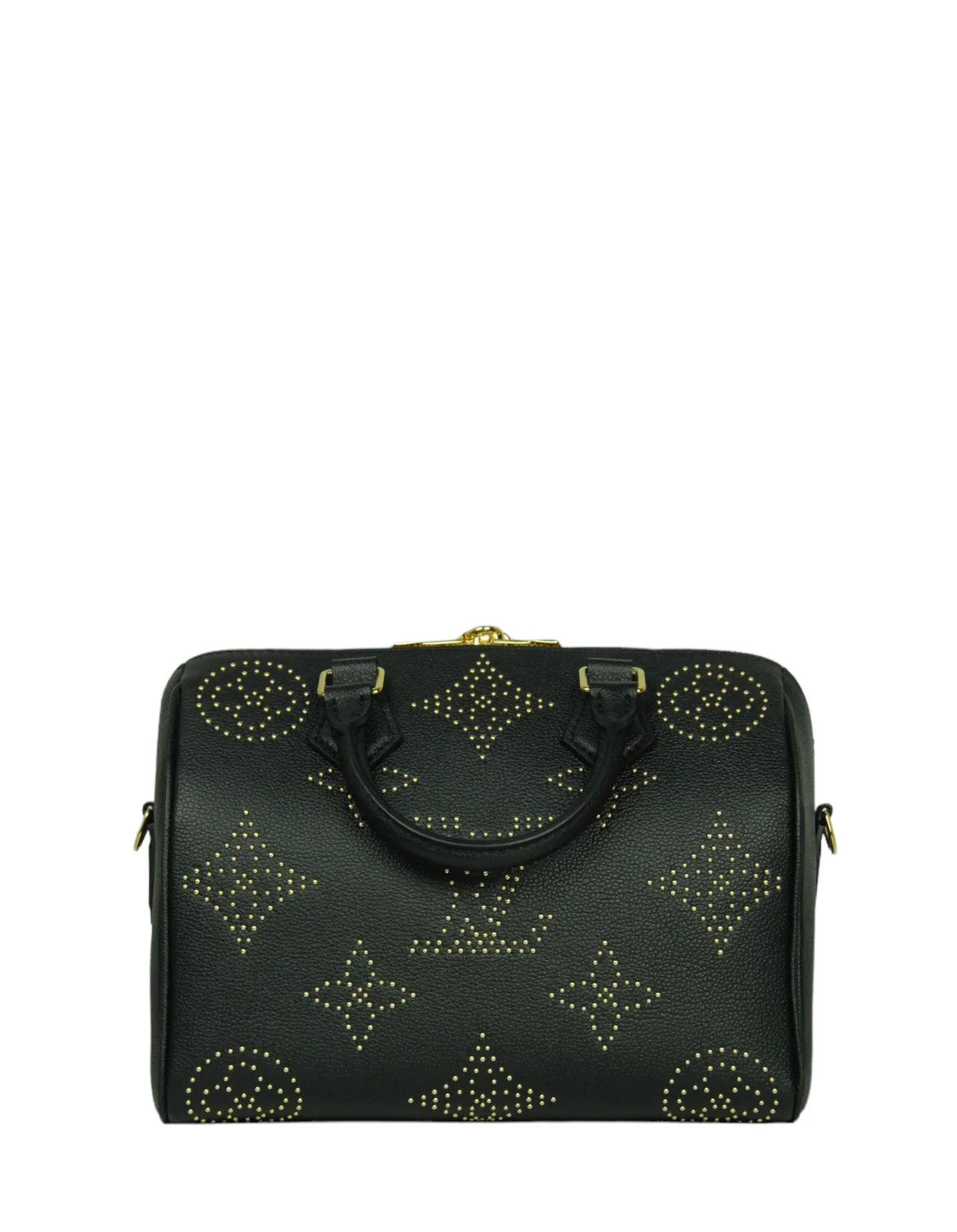 Louis Vuitton Black Studded Monogram Giant Speedy Bandouliere 25