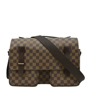 LOUIS VUITTON Broadway Damier Ebene Messenger Bag Brown