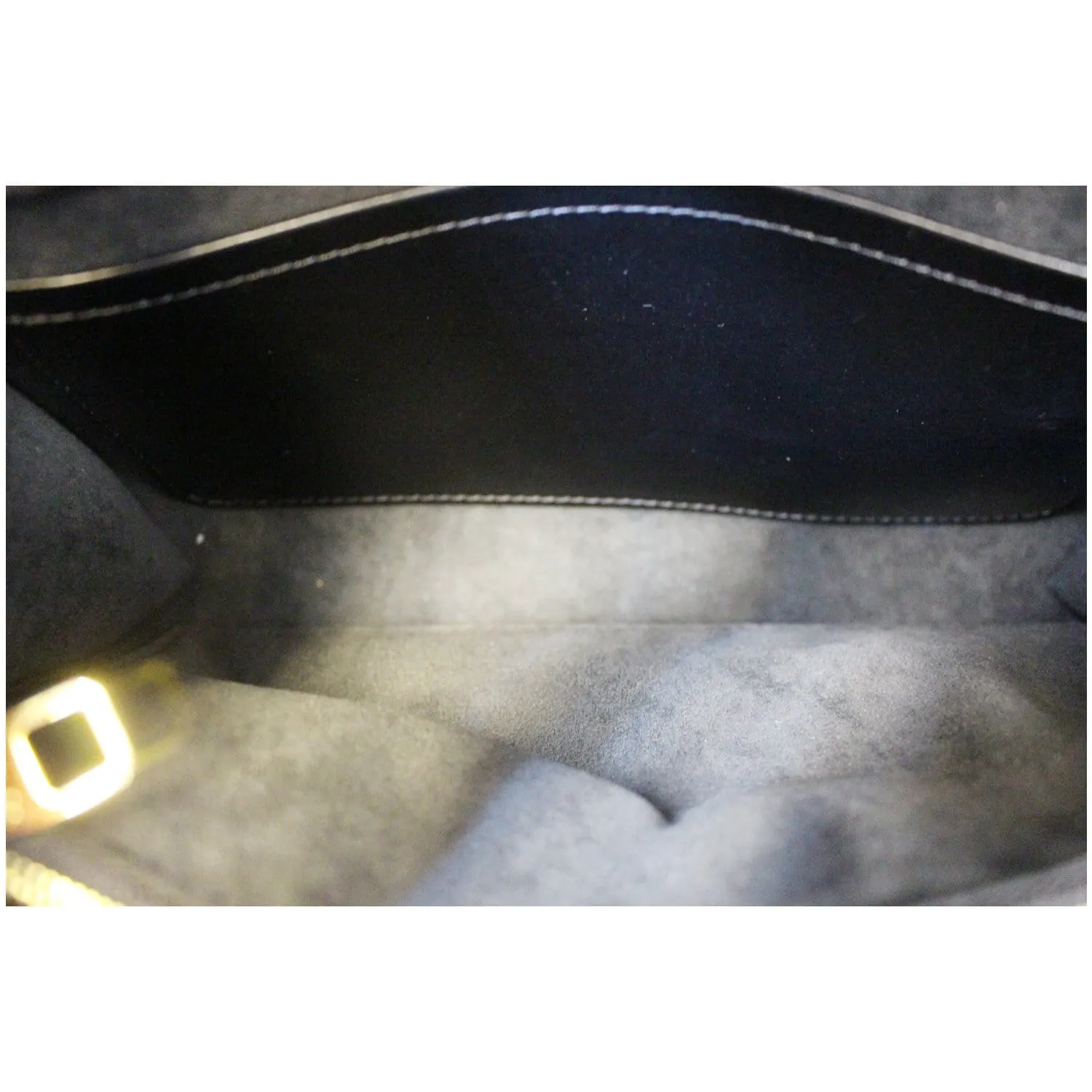 LOUIS VUITTON Chain Louise GM Noir Leather Shoulder Crossbody Bag
