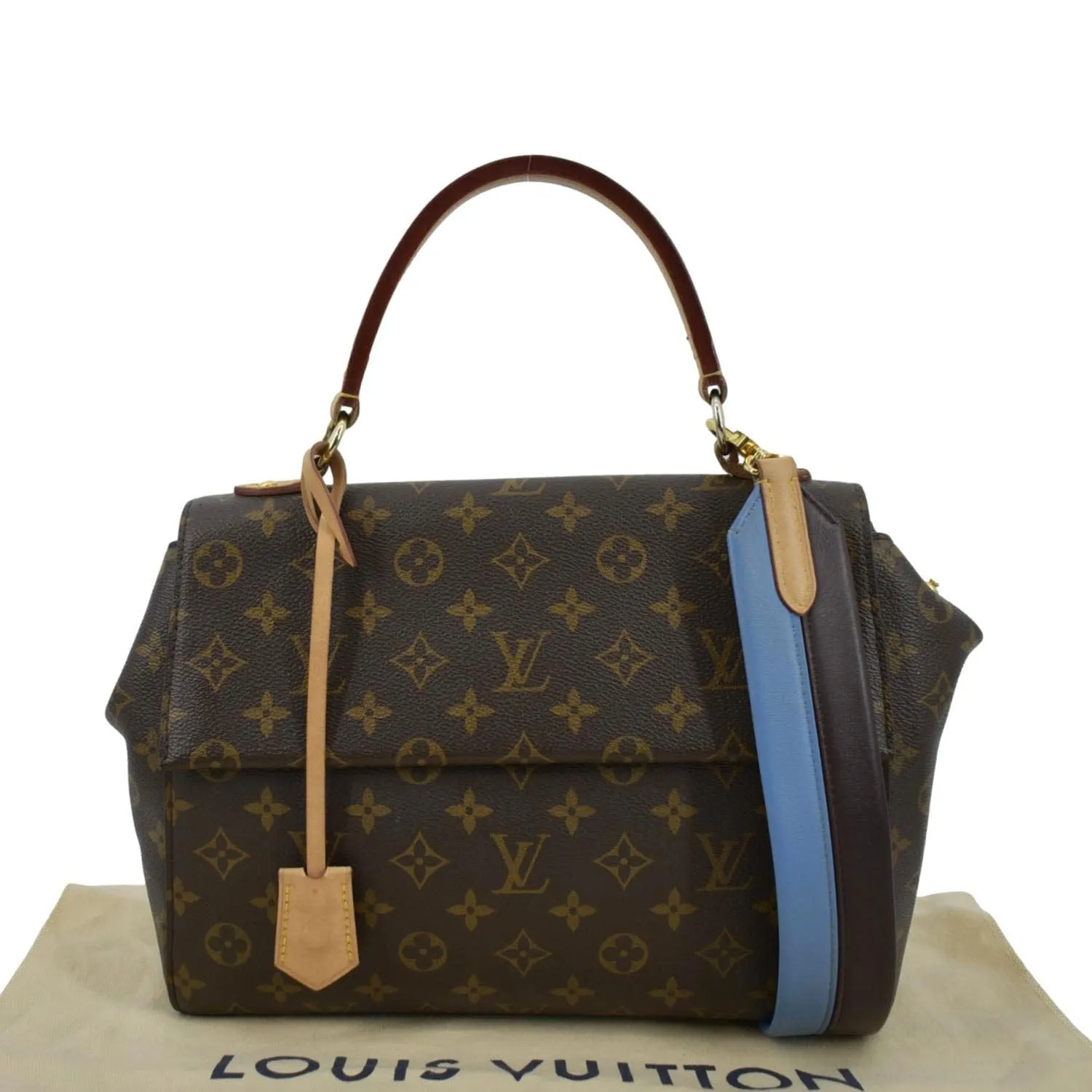 LOUIS VUITTON Cluny MM Monogram Canvas Shoulder Bag Brown