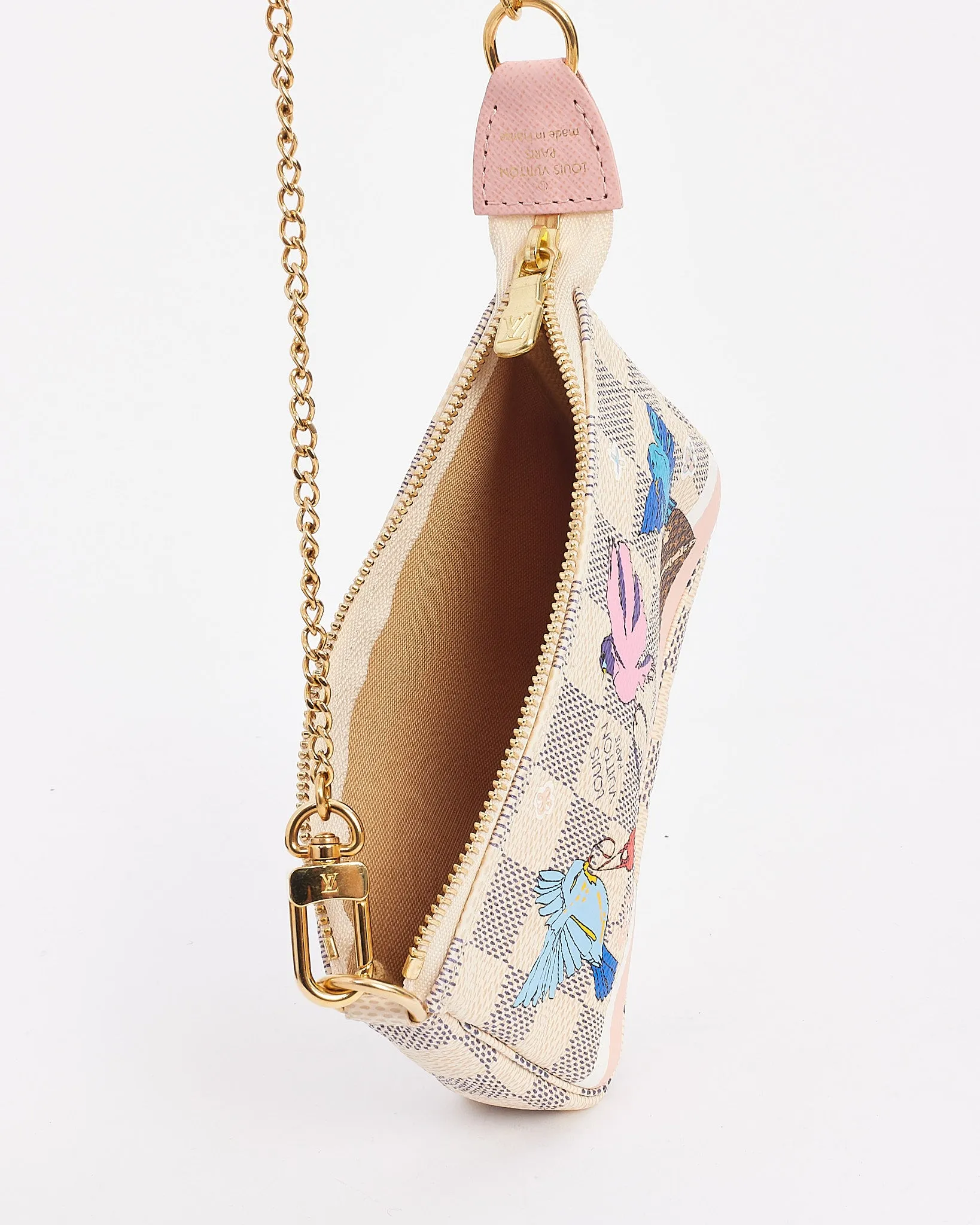 Louis Vuitton Damier Azur Canvas Christmas Birds Animation Mini Pochette Accessoire