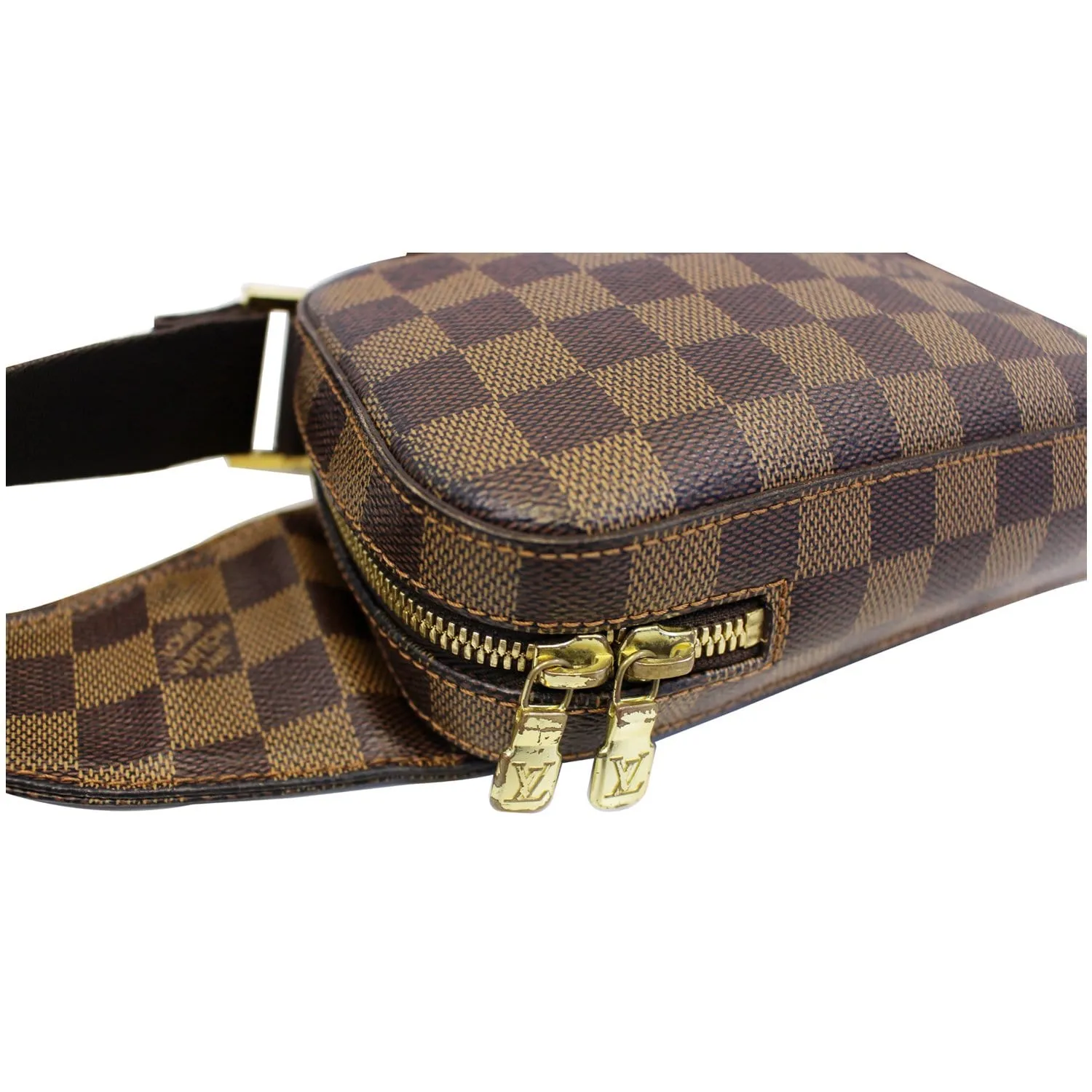 LOUIS VUITTON Damier Ebene Geronimos Brown Hip Bag