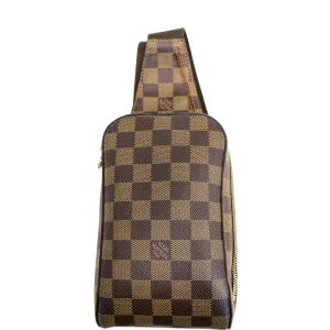 LOUIS VUITTON Damier Ebene Geronimos Brown Hip Bag