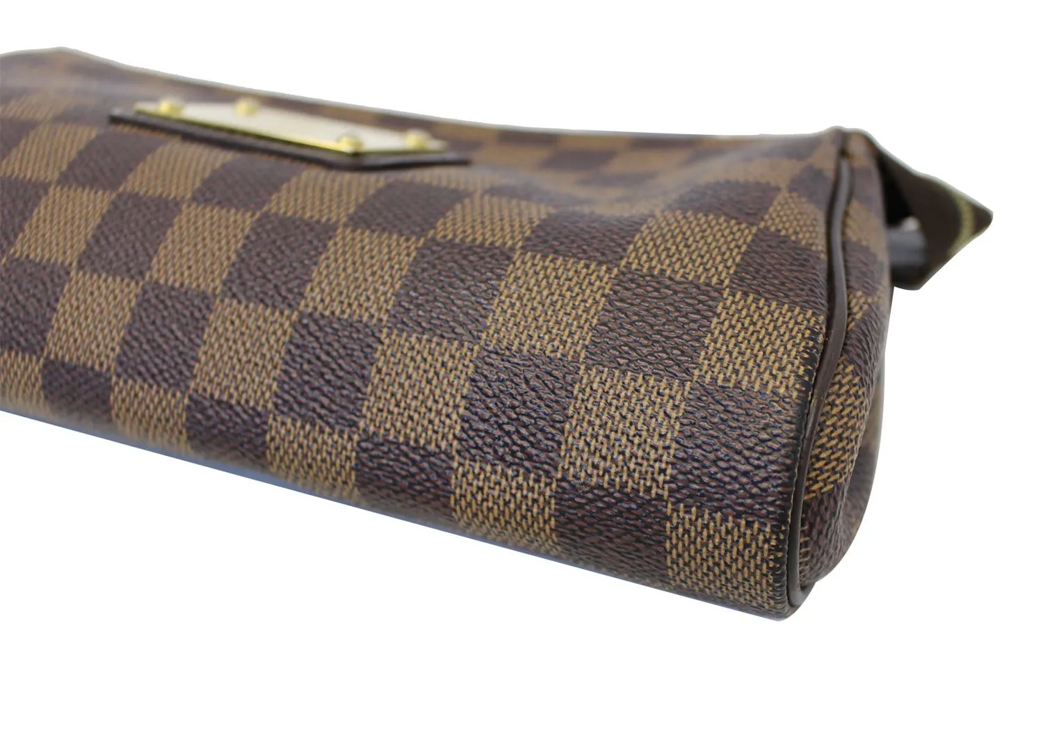 LOUIS VUITTON Damier Ebene Pochette Eva Clutch Shoulder Crossbody Bag