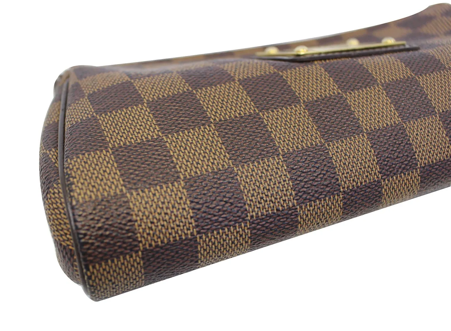 LOUIS VUITTON Damier Ebene Pochette Eva Clutch Shoulder Crossbody Bag