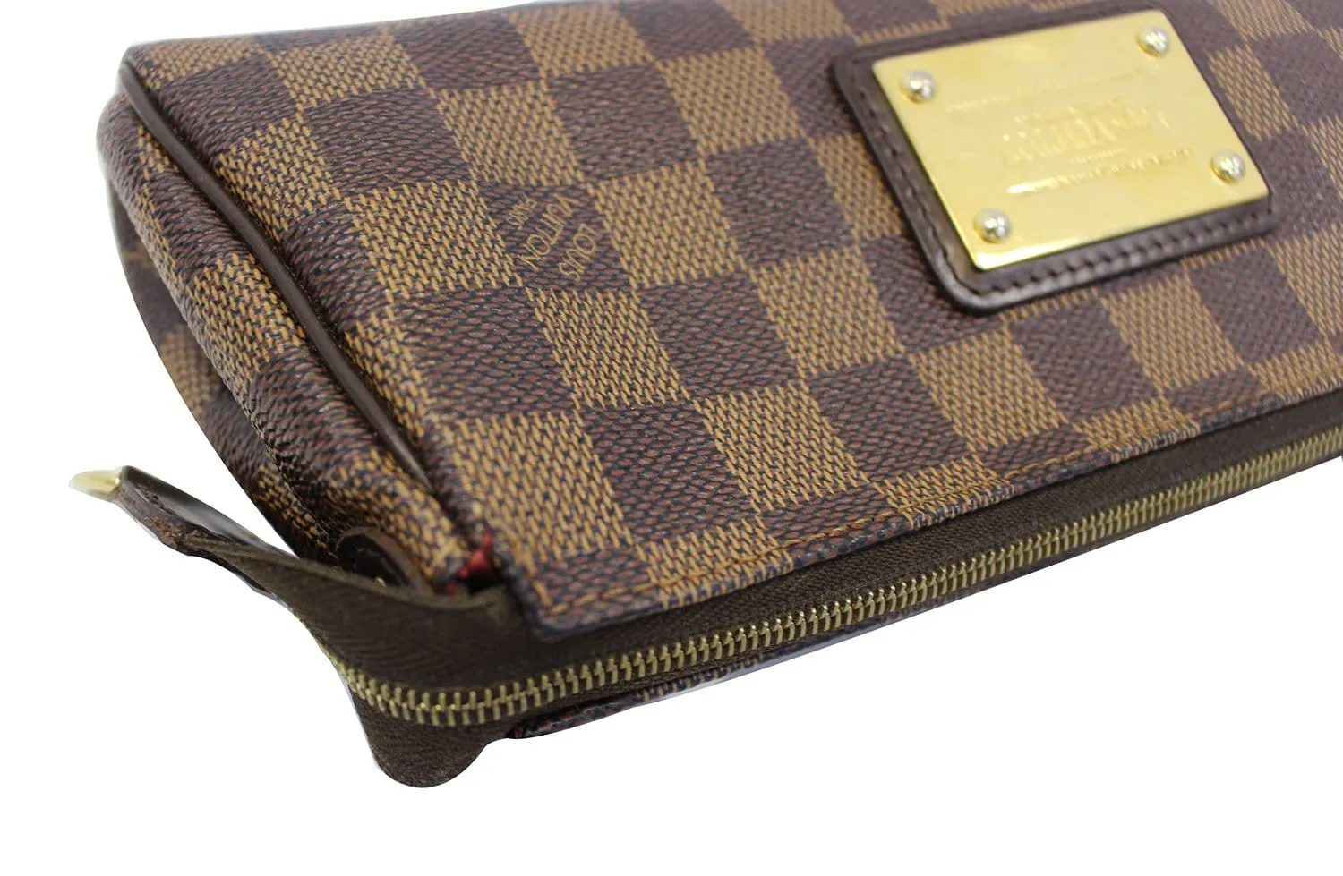 LOUIS VUITTON Damier Ebene Pochette Eva Clutch Shoulder Crossbody Bag