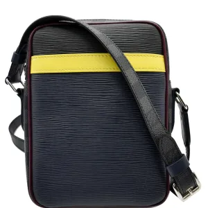 LOUIS VUITTON Danube PM Slim Damier Graphite Epi Pochette Crossbody Bag Blue - Final Sale