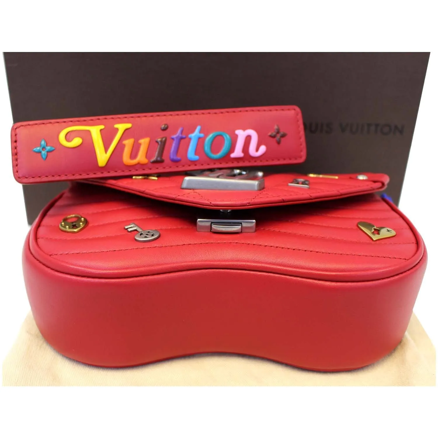 LOUIS VUITTON Love Lock New Wave PM Chain Shoulder Bag